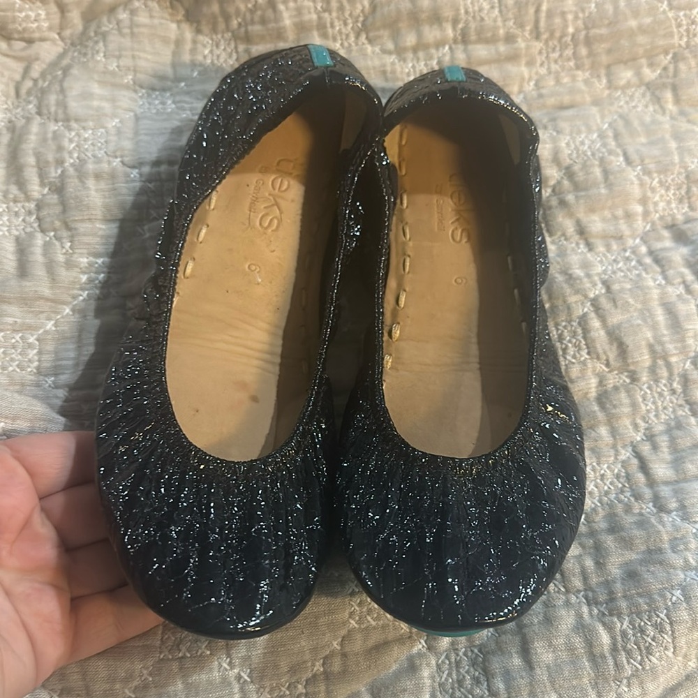 Black Tieks Obsidian flats sz 6